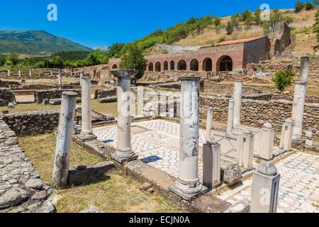 République de Macédoine, à 2 kms de Bitola, les ruines de Heraclea Linkestis fondée par Philippe de Macédoine au milieu du quatrième siècle avant J.-C. L'annonce Banque D'Images