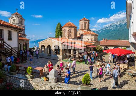 République de Macédoine, Ohrid, inscrite au Patrimoine Mondial de l'UNESCO Site, le monastère St Naum Banque D'Images