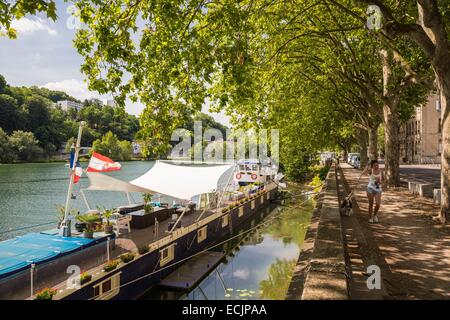 France, Rhône, Lyon, district de Vaise, arge chambre quai du commerce en vue de cuire Banque D'Images