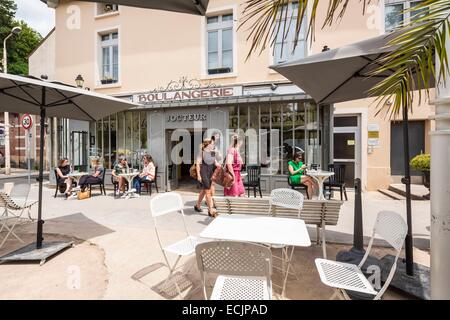 France, Rhône, Lyon, district de Vaise, la boulangerie de l'Ile Barbe Jocteur quai Paul Sédallian Banque D'Images