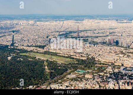 France, Paris, le Bois de Boulogne et de la ville (vue aérienne) Banque D'Images