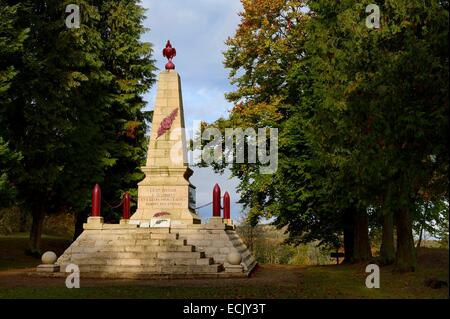 France, Meuse, Lorraine Regional Park, Côtes de Meuse, Les Eparges, 12e DI au point C war memorial Banque D'Images