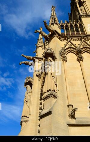 France, Moselle, Metz, Saint Etienne cathédrale en pierre de Jaumont (pierre de Jaumont) Banque D'Images