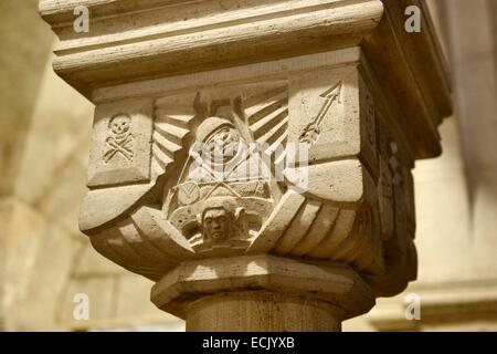 France, Meuse, Verdun, district de Ville Haute (Ville Haute), la cathédrale du 10e siècle, crypte orientale Banque D'Images