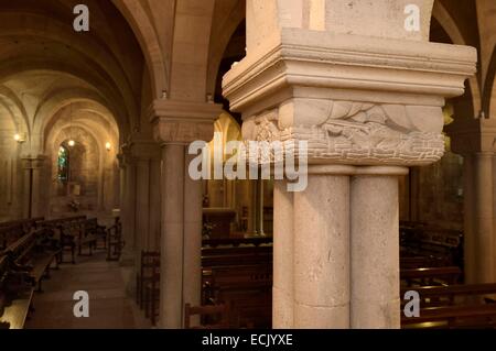 France, Meuse, Verdun, district de Ville Haute (Ville Haute), la cathédrale du 10e siècle, crypte orientale Banque D'Images