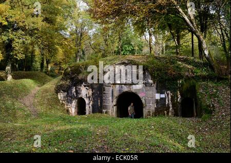 La France, la Meuse, la région de Douaumont, bataille de Verdun, le Fort de Souville, la tourelle Bussière Banque D'Images