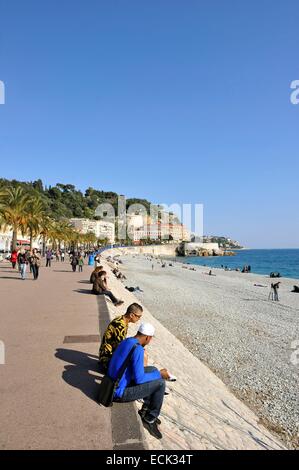 France, Alpes Maritimes, Nice, Promenade des Anglais , Banque D'Images