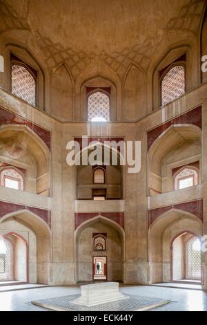 L'Inde, New Delhi, Nizamuddin East, Tombe de Humayun et 150 membres de la famille royale, nécropole de la dynastie moghole, datant du 16ème siècle classée au Patrimoine Mondial de l'UNESCO Banque D'Images