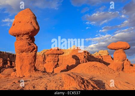 United States, Utah, Colorado Plateau, San Rafael Swell, Gobelins Valley State Park près de Hanksville, formations rocheuses appelées Hoodoo Banque D'Images