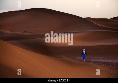 Le Maroc, Grand Sud, Chigaga Dunes Banque D'Images