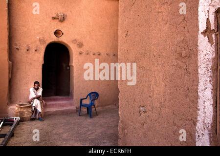 Le Maroc, l'Anti Atlas, la vallée du Draa, Agdz, un village sur la route de Marrakech à Tomboctou ou de Tombouctou Banque D'Images