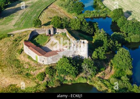 En France, deux Sevres, La Chapelle Saint Laurent Chateau des Mothes, (vue aérienne) Banque D'Images