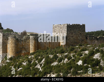 La Syrie. Citadelle de Salah ed-Dîn ou Château de Saladin. Près de Al-Haffah. Près de Al-Haffah. Proche Orient. Banque D'Images