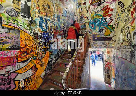 Allemagne, Berlin, Spandauer Vorstadt à Berlin-Mitte, de Scheunenviertel, espace alternatif Haus Schwarzenberg sur Rosenthaler Strasse 39 Banque D'Images