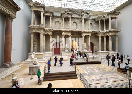 Allemagne, Berlin, l'île aux musées, classée au Patrimoine Mondial de l'UNESCO, Musée de Pergame (Pergamonmuseum), porte sur le marché de Milet (une ancienne ville grecque située en Turquie), datant de 538 Ma (sous le règne de l'empereur Justinien) Banque D'Images