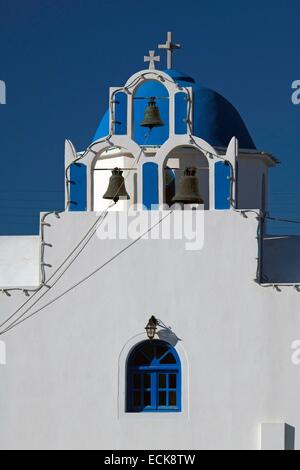 Grèce, les Cyclades, Santorin (thira), chapelle près de l'Akrotiri Banque D'Images