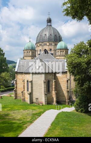 France, Moselle, Saint-Avold, Notre-Dame-de-Bon-Secours basilique, de style néo-roman Banque D'Images