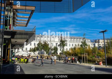 France, Isère, Grenoble, l'Éco Quartier de Bonne, Grenoble a reçu le Grand Prix national EcoQuartier 2009 pour la ZAC de Bonne (Zone d'aménagement mixte) Banque D'Images