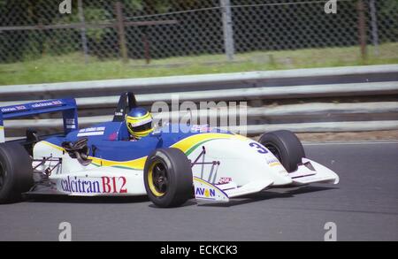 Cristiano da Matta British Formula 3 1995, l'analyse à Oulton Park 23 juin 1995. Banque D'Images