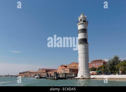 L'Italie, Vénétie, Venise, inscrite au Patrimoine Mondial de l'UNESCO, Murano, Light House, Faro vaporetto Banque D'Images