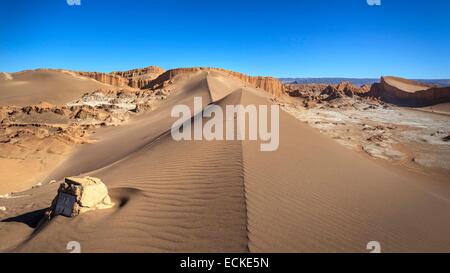 Chili, El Norte Grande, région d'Antofagasta, Salar de Atacama, Valle de la Luna (vallée de la lune), vue à partir de la Duna Mayor Banque D'Images