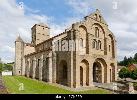 La France, l'Allier, Chatel-Montagne, église romane Notre-Dame, Montagne Bourbonnaise Banque D'Images