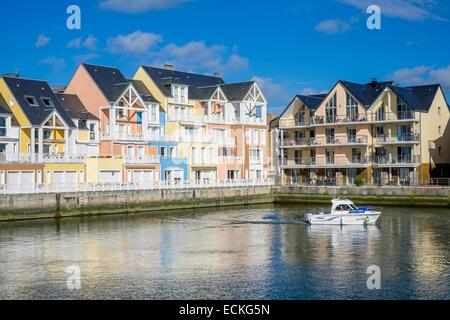 France, Calvados, Pays d'Auge, Deauville, la marina Banque D'Images