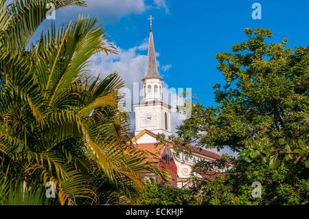 La France, Martinique, église catholique à Le Carbet town Banque D'Images