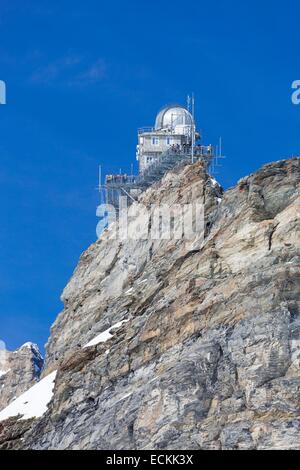 La Suisse, canton de Berne, entre Grindelwald et Wengen, inscrite au Patrimoine Mondial de l'UNESCO, le Jungfraujoch plus haute gare en Europe Banque D'Images