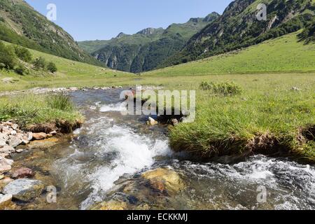 La France, l'Ariège, vallée d'Orlu, Orlu près d'Ax les Thermes, la réserve nationale de faune d'Orlu Banque D'Images