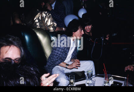 Rolling Stone's Bill Wyman dans Stringfellow's discothèque à Londres vers 1987 Banque D'Images