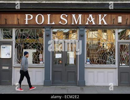 Polsmak Polish delicatessen et boutique de Dalston, Londres Banque D'Images