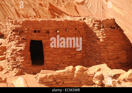 Cliff dwellings occupés par l'Puebloan autochtones dans l'état de l'Utah, au sud-ouest de la France. Banque D'Images