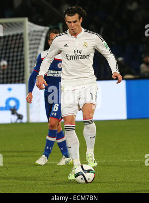 Marrakech, Maroc. Dec 16, 2014. Coupe du Monde de la Coupe du Club. Cruz Azul contre le Real Madrid. Le milieu de terrain du Real Madrid, Gareth Bale (11) s'exécute avec la balle. Credit : Action Plus Sport/Alamy Live News Banque D'Images