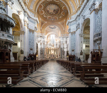 Intérieur de l'église de Santa Maria Assunta, connu sous le nom I Gesuiti, Venise, Italie Banque D'Images