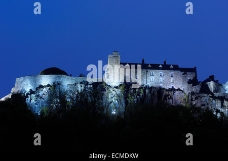 Le Château de Stirling, au crépuscule, Stirling, région du Centre, Ecosse, Royaume-Uni, Europe Banque D'Images