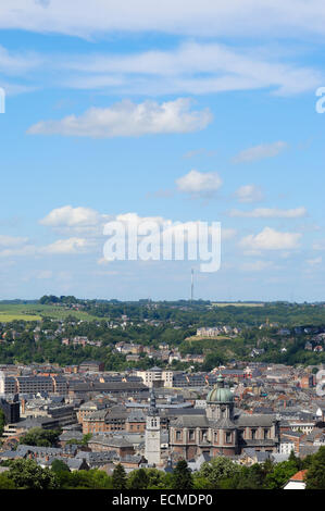 Elle cathédrale, vue de la citadelle, Namur, Belgique, Europe Banque D'Images