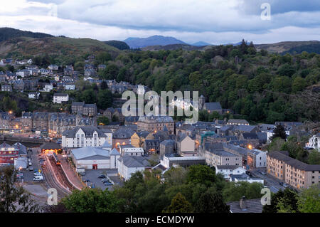 Au crépuscule, Oban West Highlands, Argyll and Bute, Ecosse, Royaume-Uni, Europe Banque D'Images