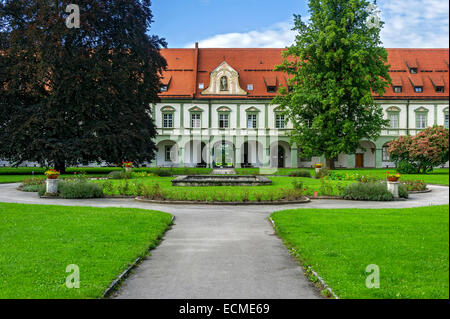 Monastère catholique college, cloître, monastère Benediktbeuern, Benediktbeuern, Upper Bavaria, Bavaria, Germany Banque D'Images