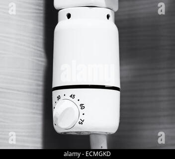 Close up de thermostat de radiateur. Banque D'Images