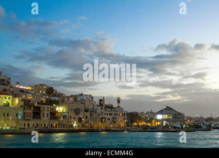 De belles photos de la soirée de Jaffa la mer. Israël Banque D'Images