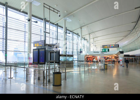 Hall de départ tranquille à l'Aéroport de Valence Banque D'Images