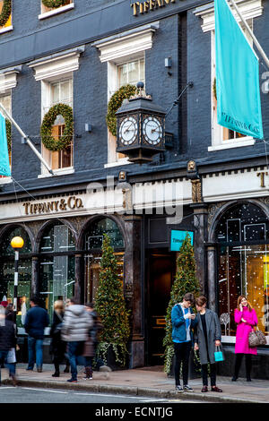 Le Tiffany & Co magasin à Old Bond Street, Londres, Angleterre Banque D'Images