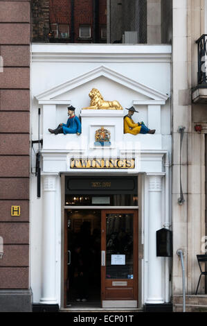 Boutique de thé Twinings et musée dans le Strand, London. Banque D'Images