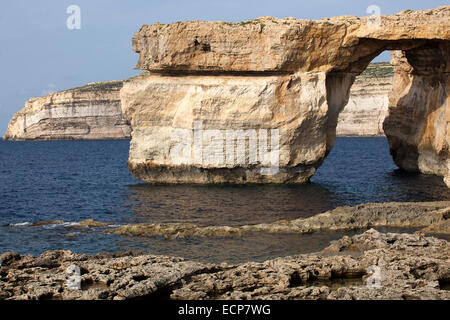 Fenêtre d'azur, Dwejra, Gozo Banque D'Images