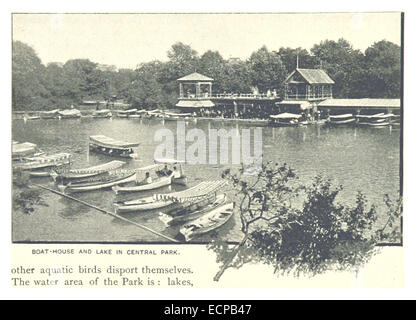 (King1893NYC) pg168 BATEAU-MAISON ET LAKE IN CENTRAL PARK Banque D'Images