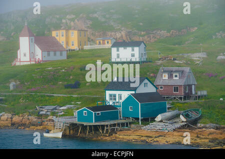 Une fois que le capital de Battle Harbour, Labrador maritimes est maintenant un lieu historique national du Canada et d'une île figée dans le temps. Banque D'Images