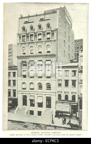 Une illustration de 1893 de *King* représentant le bâtiment Edison de la General Electric Company situé aux 42 et 44 Broad Street à New York. L'image souligne le rôle du bâtiment dans la croissance des industries électriques. Banque D'Images