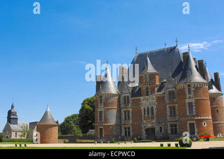 Martainville château, Château de Martainville, Haute-Normandie, Normandie, France, Europe Banque D'Images