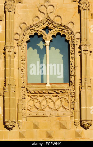 Détail de la façade du palais Jabalquinto, 16e siècle, Baeza, Jaén province, Andalusia, Spain, Europe Banque D'Images